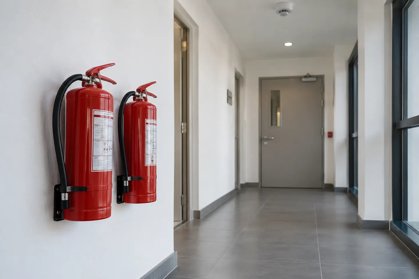 Fire protection equipment for commercial premises